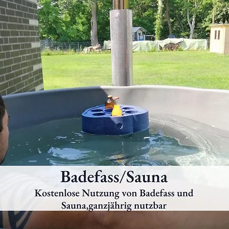 I Kamin I Inkl Badefass I Inkl Sauna I 2 Schlafzimmer Wendisch Rietz